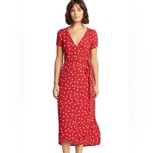 Billabong wrap front midi length dress